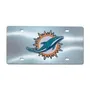 Fan Mats NFL - Miami Dolphins Chrome Diecast License Plate 617-F114-Crm Miami Dolphins