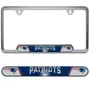 Fan Mats NFL - New England Patriots Embossed License Plate Frame 619-F122 New England Patriots