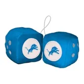 Fan Mats NFL - Detroit Lions Fuzzy Dice 611-F117 Detroit Lions