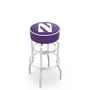 Northwestern University Double-Ring Bar Stool