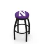 Northwestern University Flat Ring Blk Bar Stool