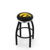 University of Iowa Flat Ring Blk Bar Stool