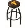 University of Wyoming Flat Ring Blk Bar Stool