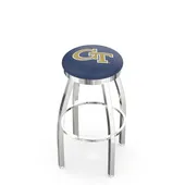 Georgia Tech Flat Ring Chrome Bar Stool