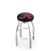 Univ Alabama Script A Flat Ring Chrome Bar Stool