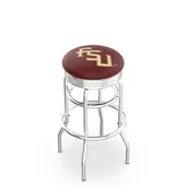Florida State Script Ribbed Double-Ring Bar Stool