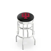Indiana University Ribbed Double-Ring Bar Stool