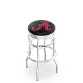 Univ Alabama Script A Ribbed Double-Ring Bar Stool