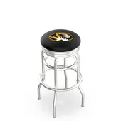 Univ of Missouri Ribbed Double-Ring Bar Stool