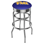Univ of Pittsburgh Ribbed Double-Ring Bar Stool