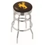 University of Wyoming Ribbed Double-Ring Bar Stool