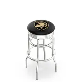 US Military Academy Ribbed Double-Ring Bar Stool