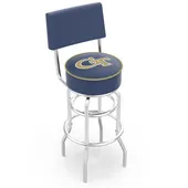 Georgia Tech Double-Ring Back Bar Stool