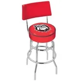 Univ of Georgia Bulldog Double-Ring Back Bar Stool