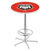 Univ of Georgia Bulldog Chrome Pub Table