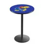 Holland University of Kansas Round Base Pub Table