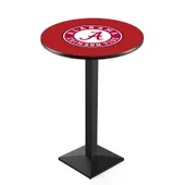 Alabama Script A Blk/Chrm Square Base Pub Table