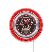Holland Boston College Neon Logo Clock