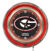 Holland Univ Georgia G Neon Logo Clock