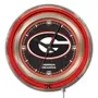 Holland Univ Georgia G Neon Logo Clock