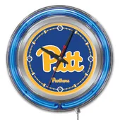 Holland University of Pittsburgh Neon Logo Clock