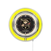 Holland US Military Academy Neon Logo Clock