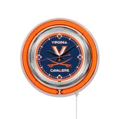 Holland University of Virginia Neon Logo Clock