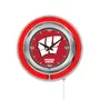Holland Univ of Wisconsin W Neon Logo Clock