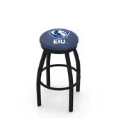 Eastern Illinois U Flat Blk/Chrome Ring Bar Stool