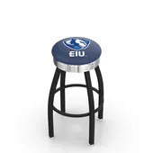 Eastern Illinois Ribbed Ring Blk/Chrome Bar Stool