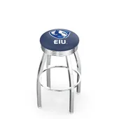 Eastern Illinois Ribbed Ring Blk/Chrome Bar Stool