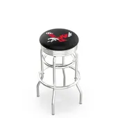 Eastern Washington U Ribbed Double-Ring Bar Stool