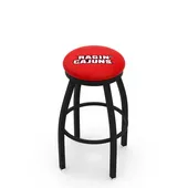 Louisiana-Lafayette Flat Blk/Chrome Ring Bar Stool