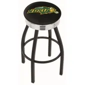 N Dakota St U Ribbed Ring Blk/Chrome Bar Stool Blk