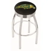 N Dakota St U Ribbed Ring Blk/Chrome Bar Stool Blk