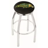 North Dakota St Uni Flat Ring Chrome Bar Stool Blk