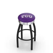 Holland TCU Ribbed Ring Black or Chrome Bar Stool