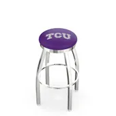 Holland TCU Flat Ring Chrome Bar Stool