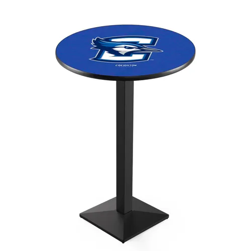 Creighton Univ Blk/Chrome Square Base Pub Table. Free shipping.  Some exclusions apply.