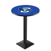 Creighton Univ Blk/Chrome Square Base Pub Table