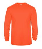 Badger Adult Youth Tri-Blend Long Sleeve Tee BURNT ORANGE HEATHER (BA) Primary