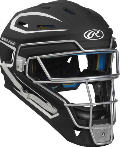 Rawlings Adult Renegade Coolflo Hockey Style Catcher's Helmet, 7 1/8 - 7 3/4, Black/Silver In | Whizz Sports And Apparel For Back To School - Foto 4