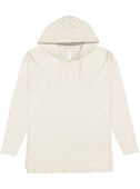 LAT Sportswear Adult Hooded Raglan Long Sleeve Tee NATURAL HEATHER Primary