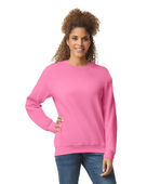 Gildan Adult Heavy Blend 50/50 Fleece Crew SAFETY PINK Primary