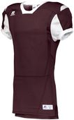Russell Adult Youth Color Block Stock Football Game Jersey MAROON/WHITE Primary