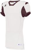 Russell Adult Youth Color Block Stock Football Game Jersey WHITE/MAROON Primary