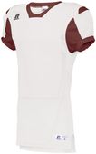Russell Adult Youth Color Block Stock Football Game Jersey WHITE/CARDINAL Primary