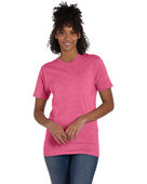 Hanes Unisex/Youth Ringspun Cotton Nano-T T-Shirt WOW PINK HEATHER Primary