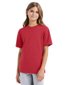 Hanes Unisex/Youth Ringspun Cotton Nano-T T-Shirt HEATHER RED Primary
