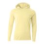 A4 Mens Cooling Performance Long Sleeve Hood Tee LIGHT YELLOW Primary